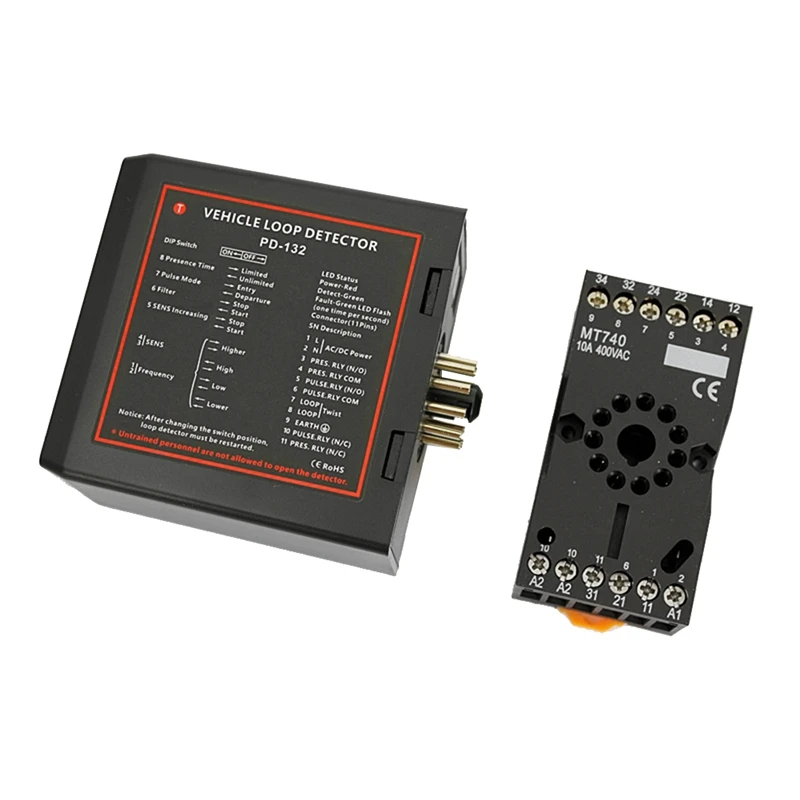 

PD132 Single Channel Inductive Vehicle Loop Detector Parts Accessories For Car Parking Lot Vehicle Loop Detector ENGLISH VERSION