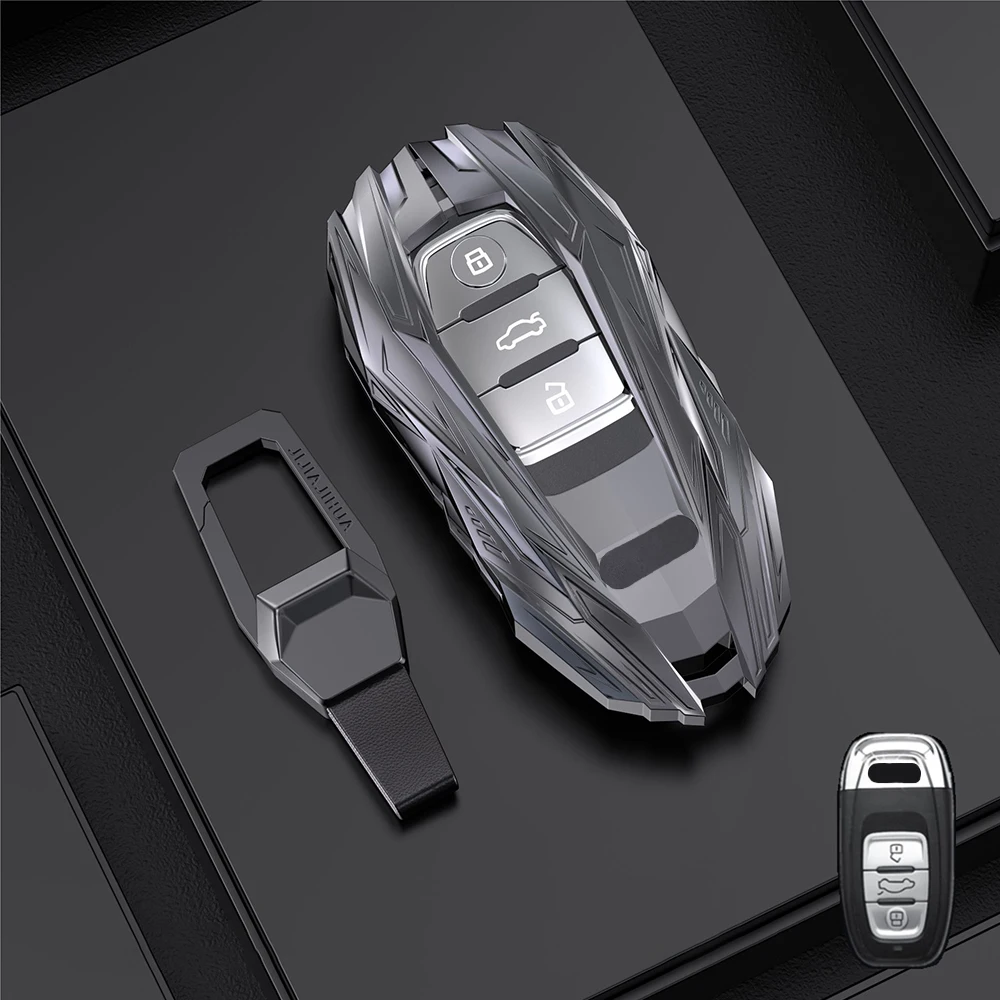 

Metal Car Key Fob Case Cover keyless remote control Smart Key Fob Holder R8 Q5 Q7 S3 S4 S5 S6 S7 S8 SQ5 RS5 RS7 A4 A5 A6 A7 A8