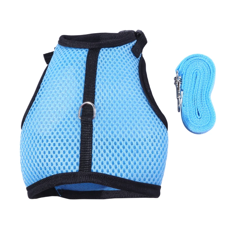 

Small Pet Rabbit Harness Vest and Leash Set For Ferret Guinea Pig Bunny Hamster Puppy Mesh Chest Strap Harness Pet Supplies