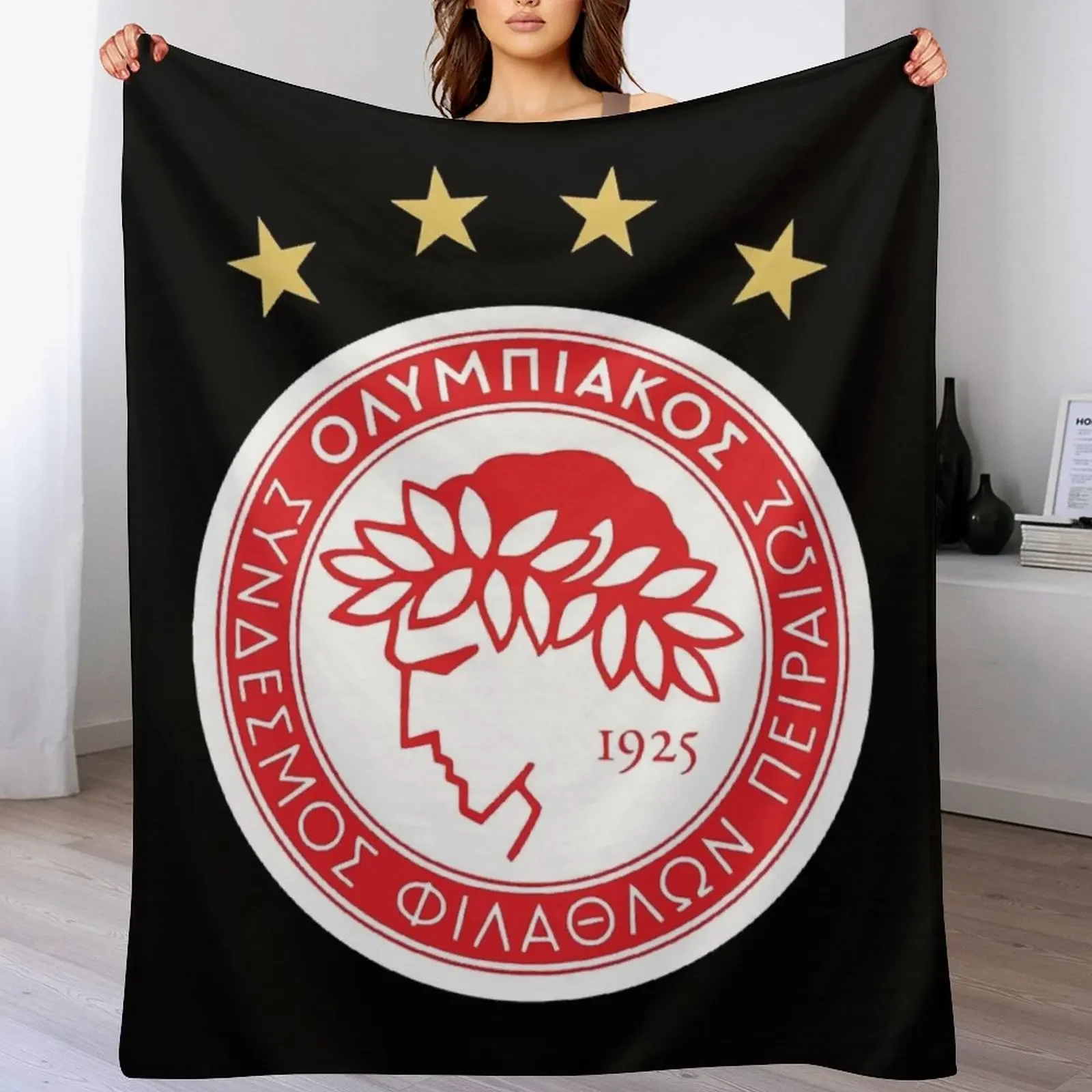 Винтажное одеяло Olympiacos FC Fleece