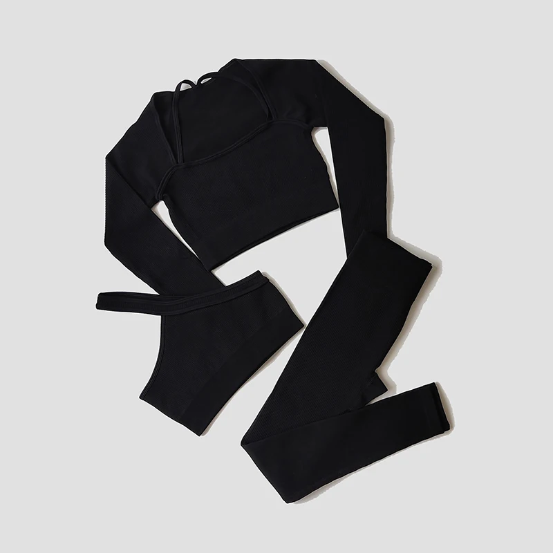 Женский Комплект Для Йоги Спортивная Одежда Бесшовные Леггинсы С Высокой Талией