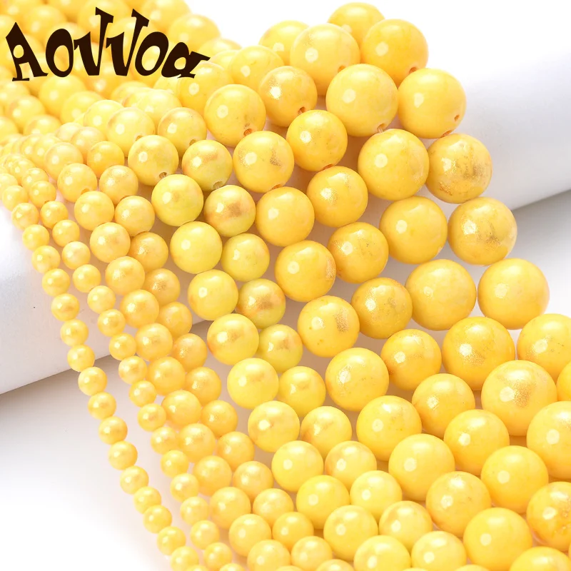 

Бусины из натурального камня, круглые желтые золотистые нефриты, бусины-разделители для изготовления ювелирных изделий, браслетов, ожерели...