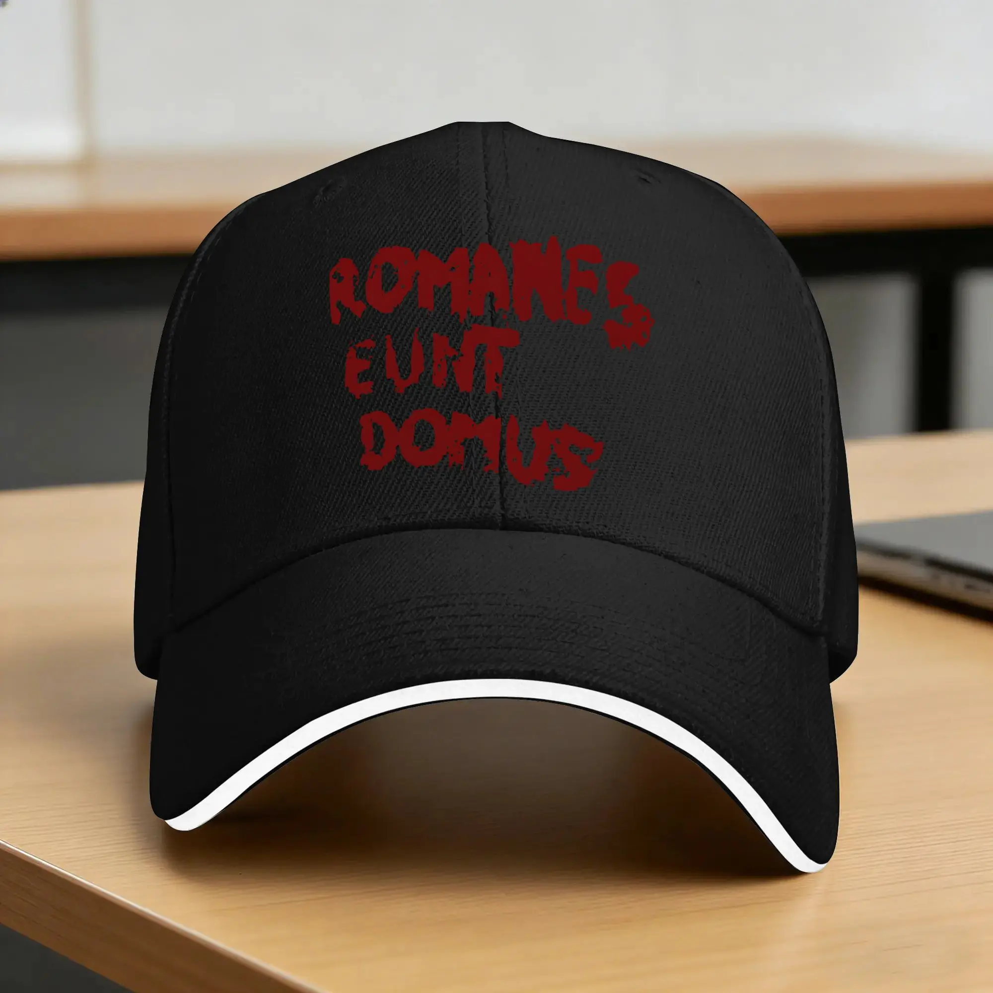 Фото Бейсболка Romanes Eunt Domus для женщин и мужчин, с индивидуальным логотипом, в стиле хип-хоп, летняя, y2k, милая, для активного отдыха, солнцезащитная, с застежкой-клипсой №1