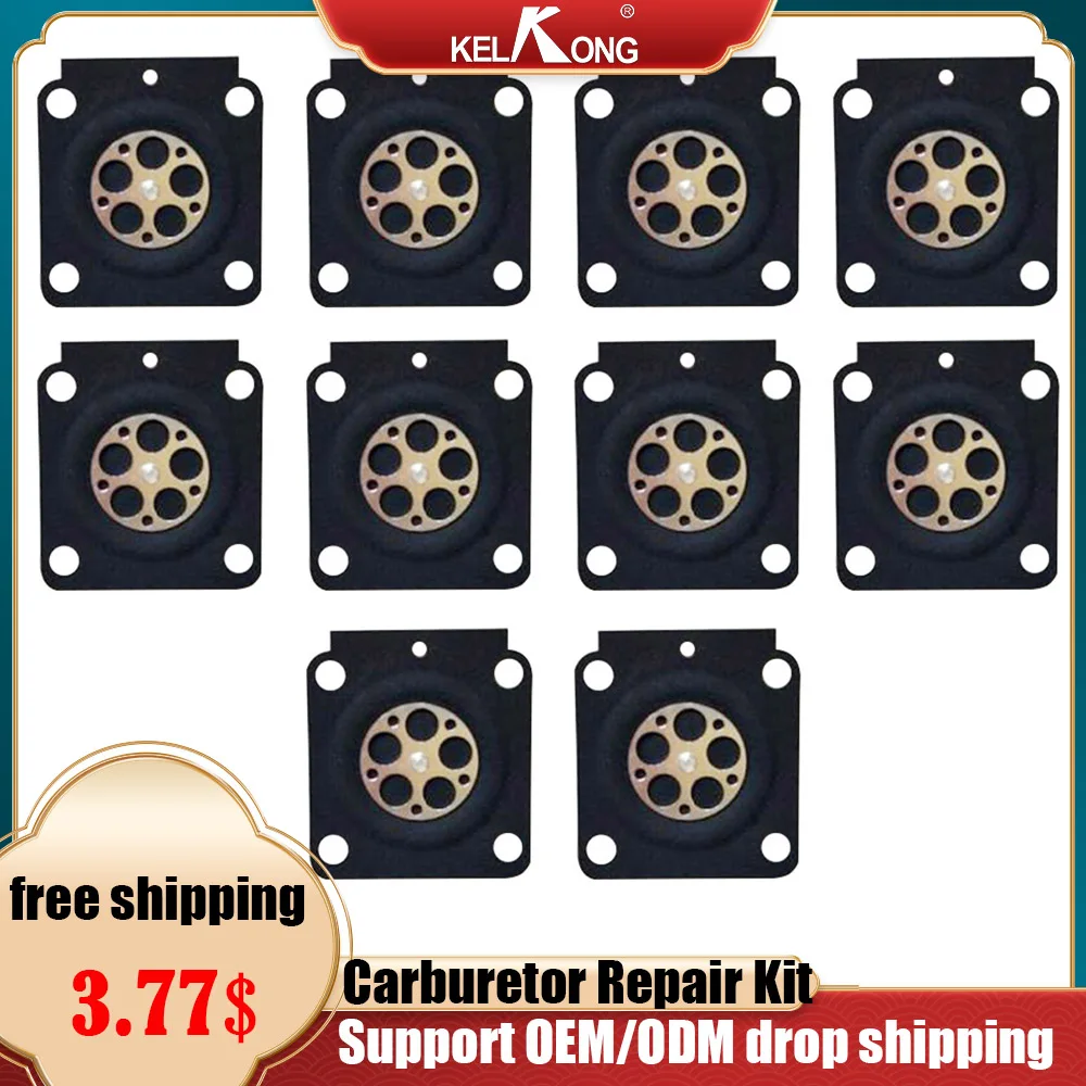 

KELKONG 10Pcs Carburetor Diaphragm For C1Q-S Serires For Stihl Trimmer HS45 / FS38 / FS55/BG45 Zama RB-100 GND-56 Repair Parts