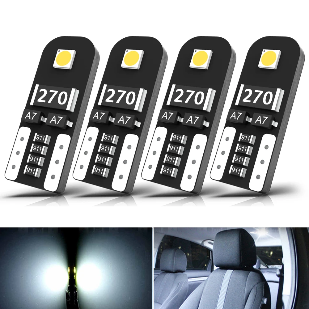 

Комплект светодиодных ламп Canbus T10 W5W 168 194 3030 SMD, клиновидный парковочный свет, светильник номерного знака, габаритные огни, лампы для чтения б...