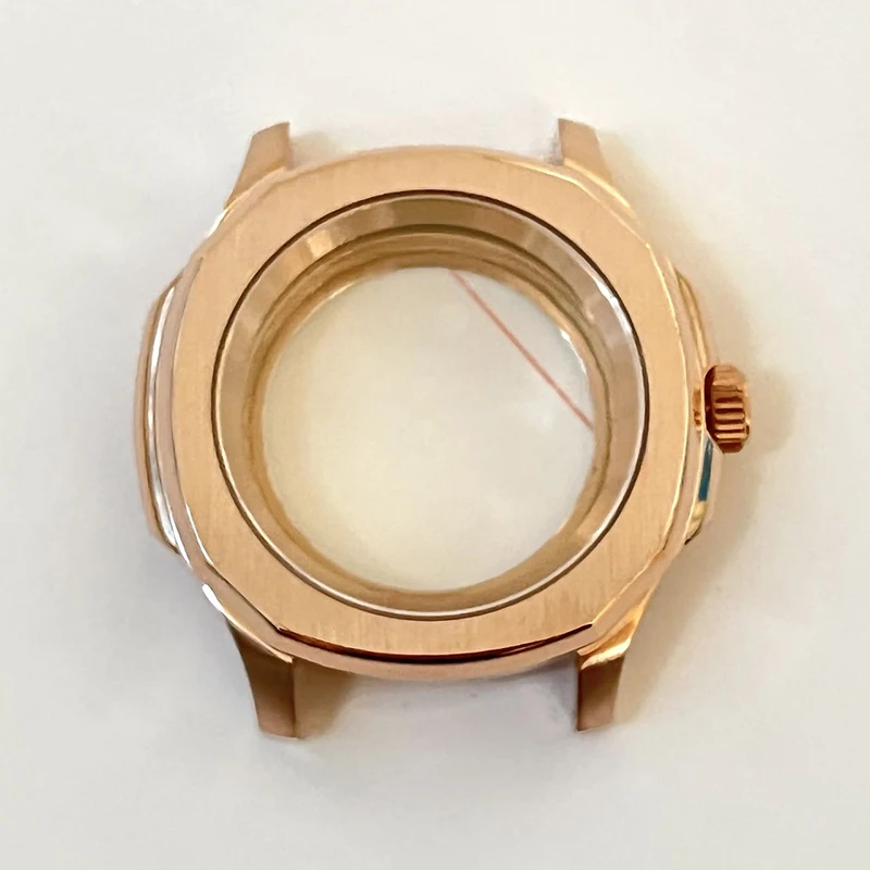 PVD Watch Parts 43mm Case for NH35 NH36 Movement Replacement Watch Accessories for Nautilus Sapphire Crystal Clear Back Case