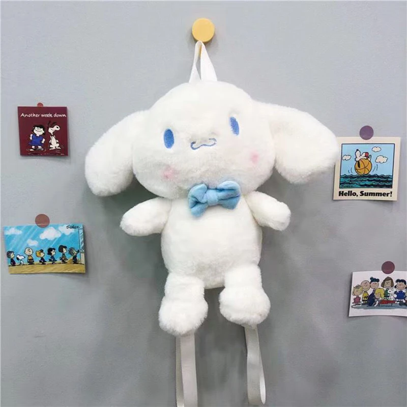 

Новый узор Cinnamoroll Sanrio вместительный рюкзак симпатичный белый плюшевый Униформа Jk для молодых девушек Универсальный кукольный рюкзак
