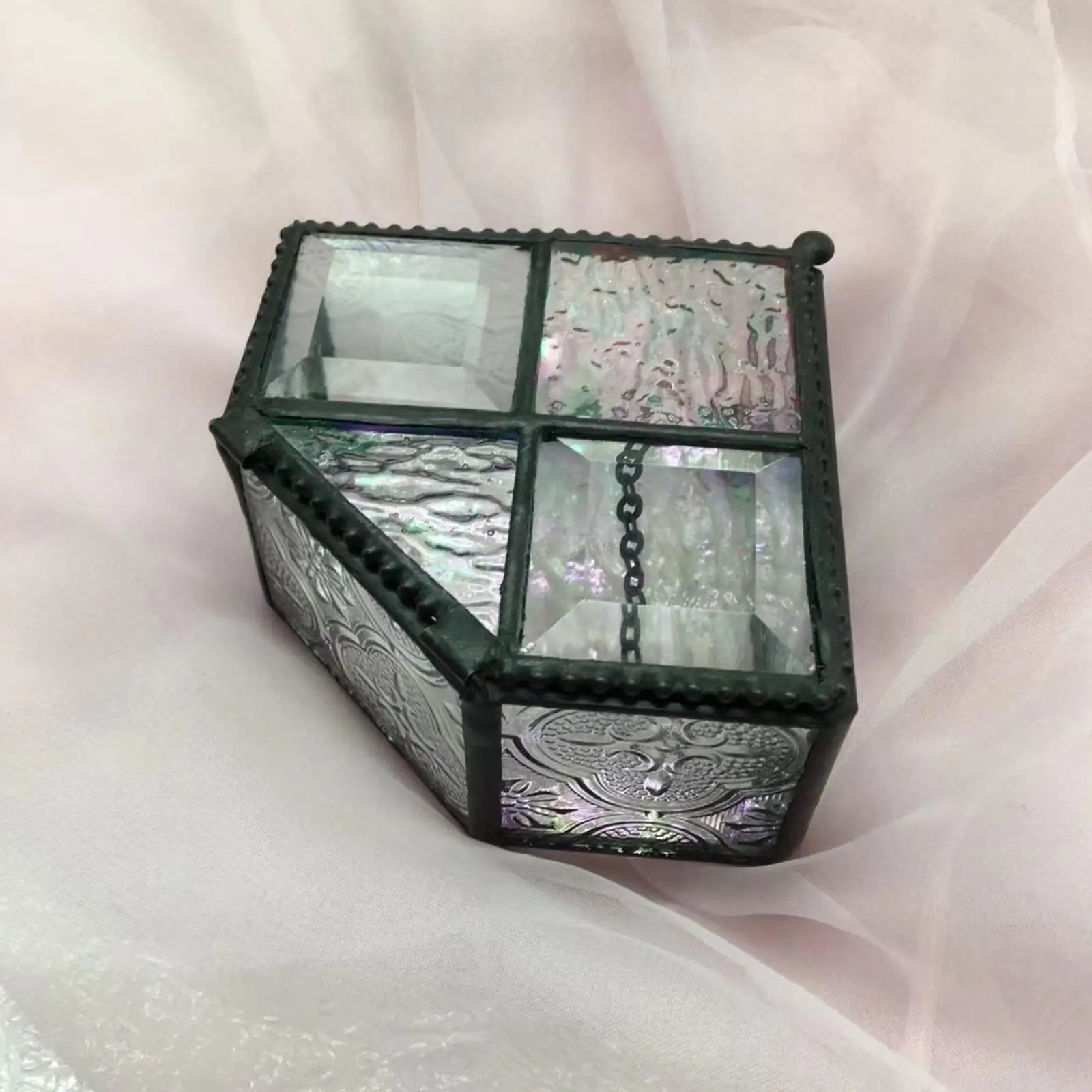 

Glass Jewelry Organizer Box Large Capacity Holder Container for Necklace