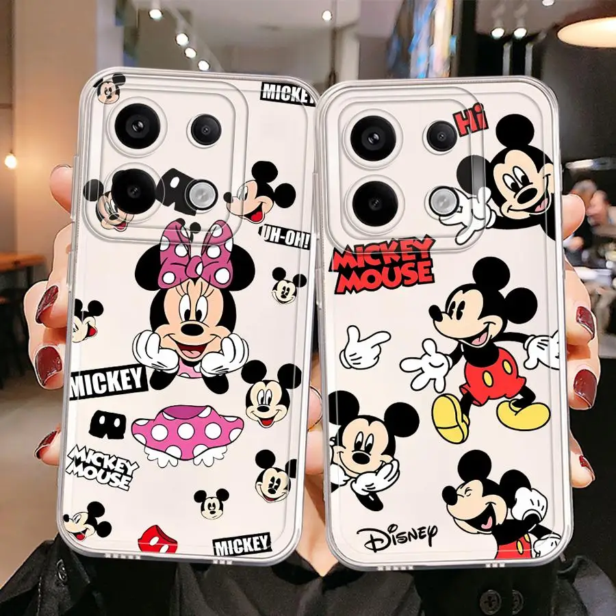 Прозрачный чехол для телефона Disney с Микки и Минни Маус Xiaomi Mi 11 Lite 11T Pro Poco X3 NFC Redmi 9A