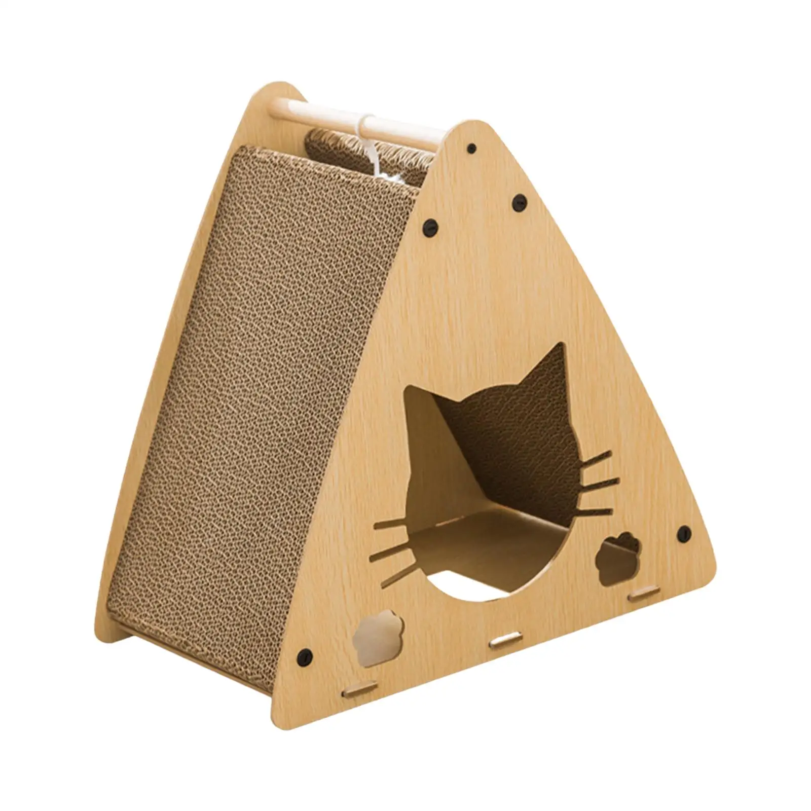 

Cat Play House Lounge Bed Furniture Protector Grinding Claw Cardboard Cat Houses Cat Scratcher Pad House for Medium Cat Kitten