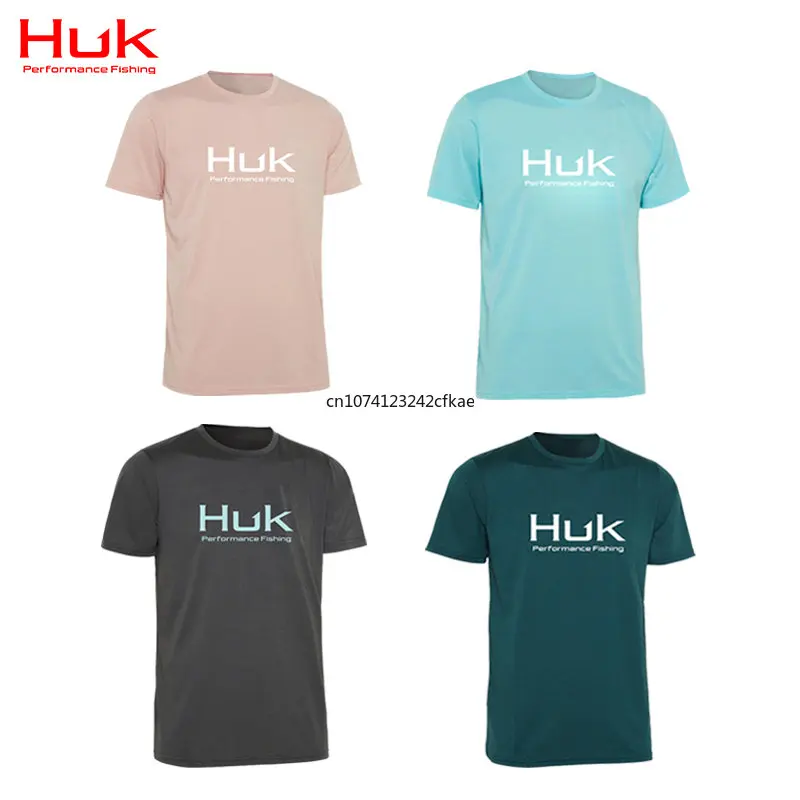 

HUK summer fishing shirt men's sunscreen T-shirt outdoor fishing quick-drying Camisa Pesca short-sleeved T-shirt fishing suit
