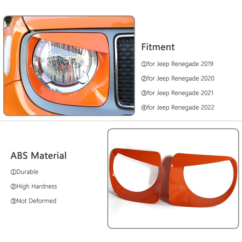 Передсветильник фара налобный фонарь декоративная накладка для Jeep Renegade 2019 2020 2021
