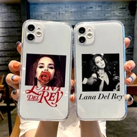 sexy singer model lana del rey phone case for iphone 13 12 11 8 7 plus mini x xs xr pro max transparent soft