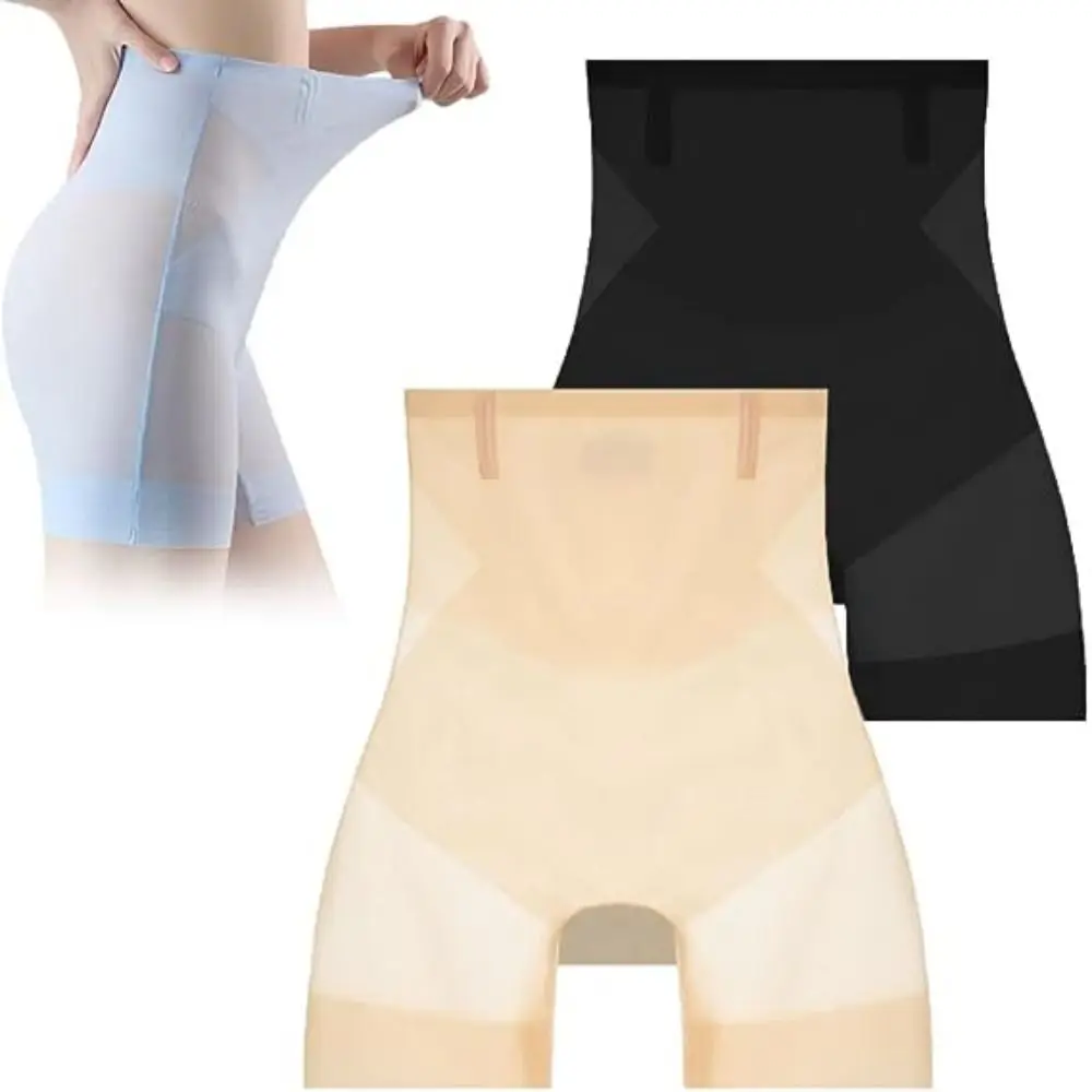 

Breathable Ultra Thin Cooling Pants Hip Lift Seamless Tummy Control Shapewear High Elasticity Solid Color