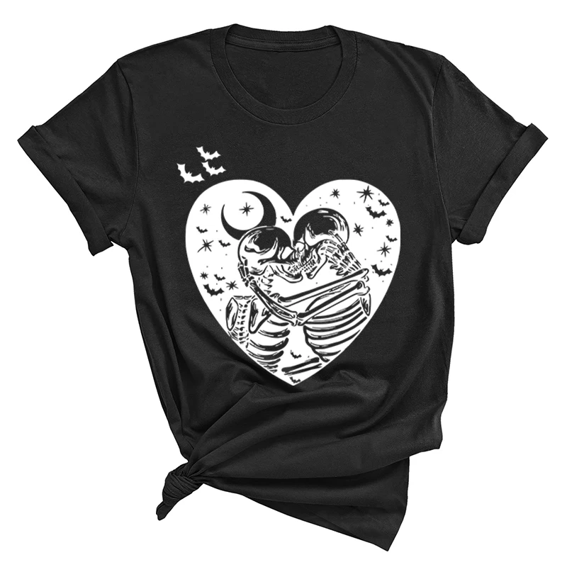 

Футболки женские, 2023 Хэллоуина, с принтом черепов