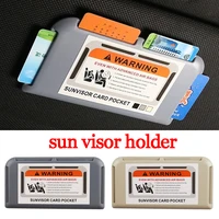 car sun visor card holder paste type pocket organizer pouch bag card car styling ic card holder sunshade bag auto accessories