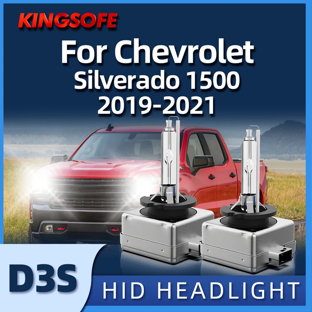 

KINGSOFE 2Pcs свет автомобиля D3S ксенон фары высокой интенсивности 6000K лампочки высокого и низкого света подходят для Chevrolet Silverado 1500 2016 2017 2018