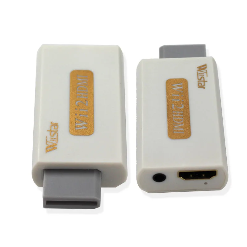 Wiistar Retail White For Wii to HDMI Wii2HDMI Adapter Converter Bypass Support 1080P 3.5mm Audio Video Output Hot Sale