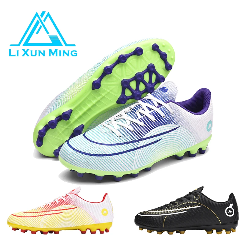 

Soccer Shoes Men 2022 Summer New Low Ankle TF/FG Mens Outdoor Non-slip Grass Training Football Sneakers Size 35-45 PU Material