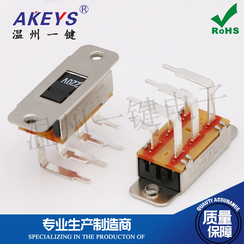 5 шт. SSA-22K01 раздвижной переключатель 6-контактный 2-ступенчатый 220 В до 110 боковой