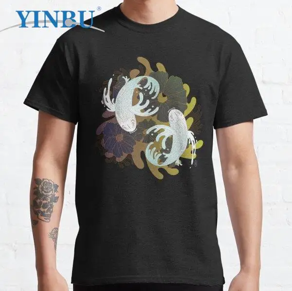 

Like fish to water YINBU Brand High quality Men's short t-shirt 2023 Graphic Tee