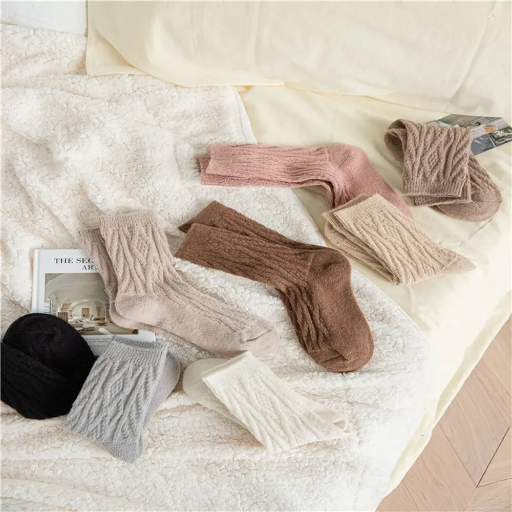 

Creative Breathable Plush Thick Trendy Autumn Hosiery Women Socks Cotton Middle Tube Socks