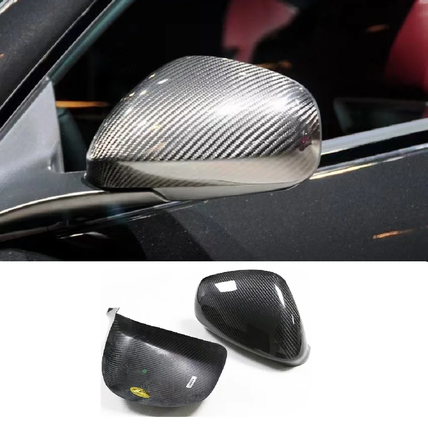 

Dry Carbon Fiber Rear View Mirror Cover Cap Fit For Maserati GT GTS GC Quattroporte 2007-2021