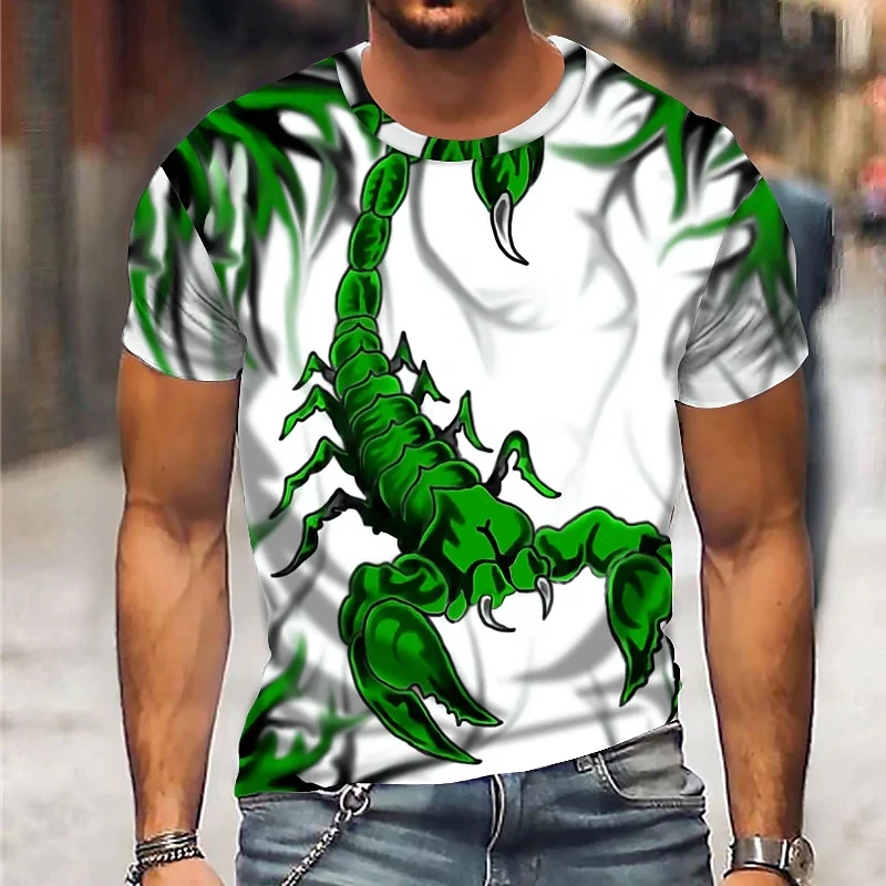 

Desert Scorpion T-shirt Men's T-shirt Animal 3D Printed T-shirt Short Sleeve Top Hip Hop Streetwear Cool T-shirt Fashionable Men
