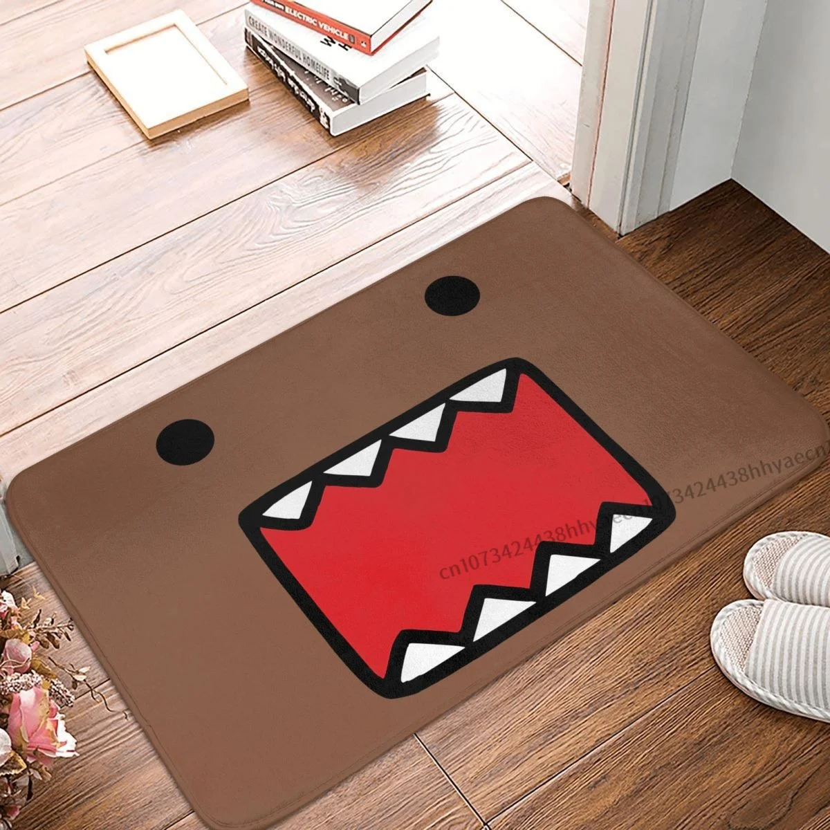 

Anti-Slip Doormat Living Room Mat Domo Kun Face Balcony Carpet Entrance Door Rug Bedroom Decorative