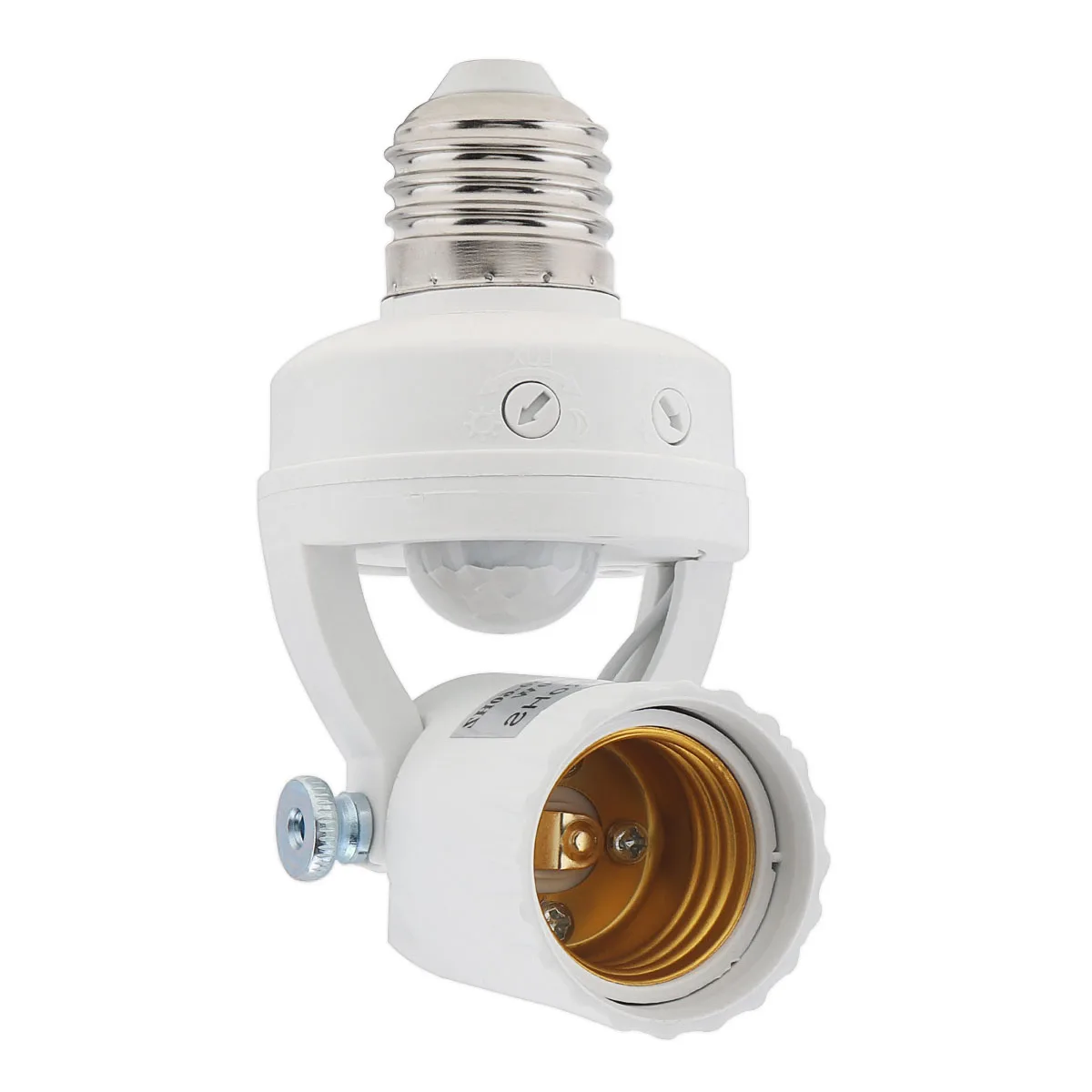 

PIR Motion Sensor Light Socket 180Degree Rotatable Smart Screw Bulb Holder Adapter for Garage Basement Porch Laundry Room Closet