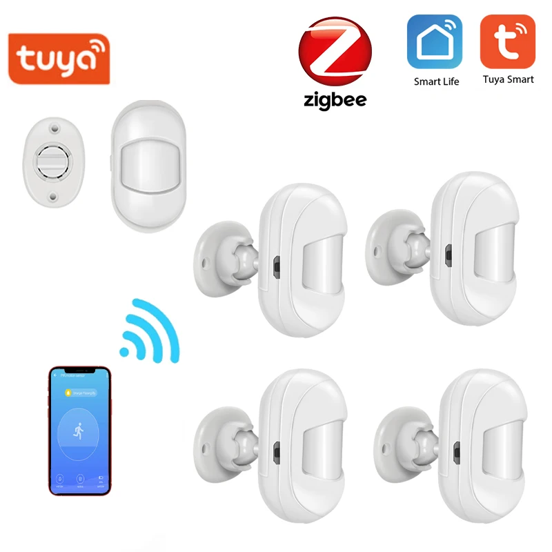 

1/5PCS Tuya ZigBee 3.0 PIR Motion Sensor Human Body Infrared IR Detector Wireless Mini Home Security with Smart Life Gateway Hub