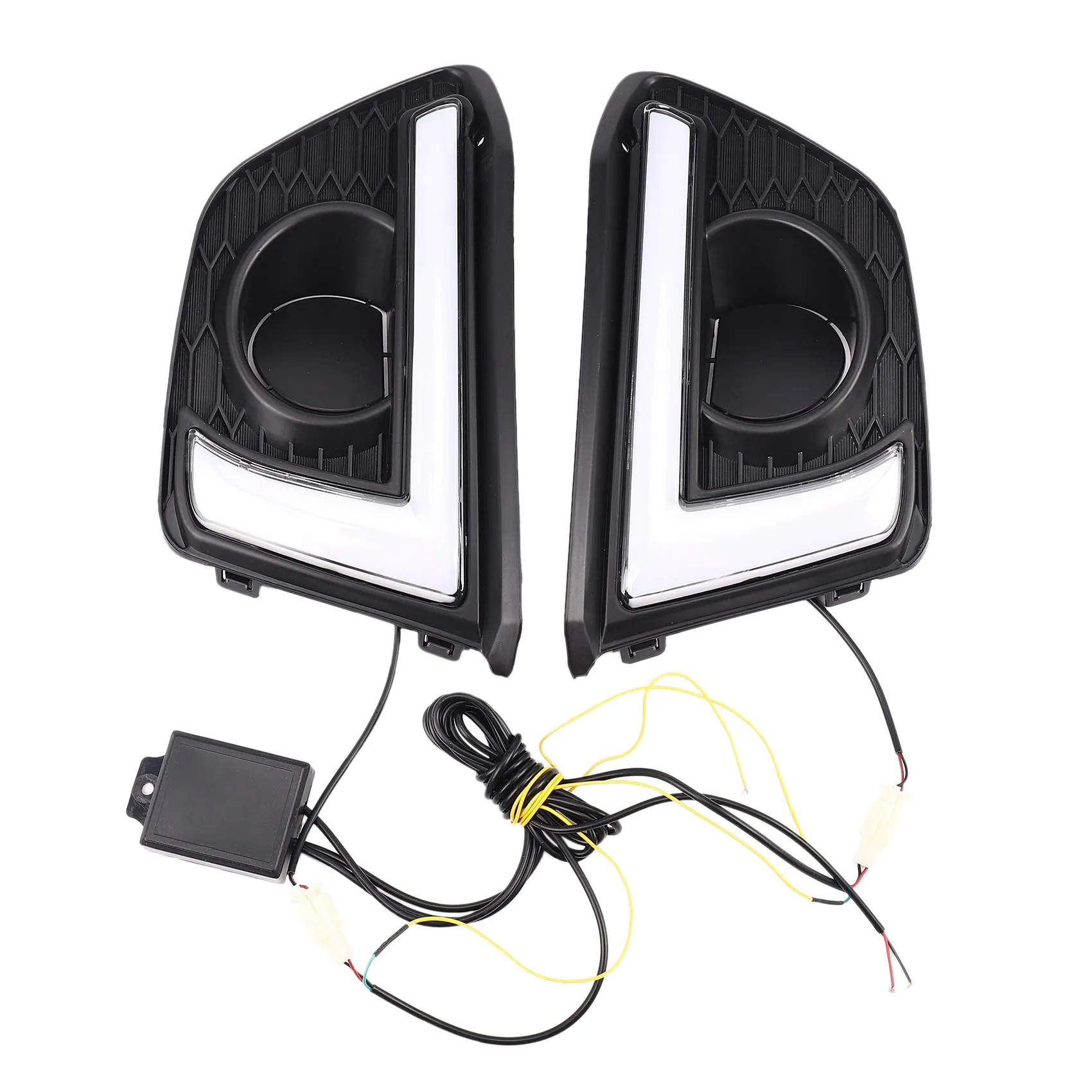 

For Honda Jazz Fit 2014 2015 2016 2017 Turn Yellow Signal Relay Waterproof Car DRL 12V LED Daytime Running Light Fog Lamp