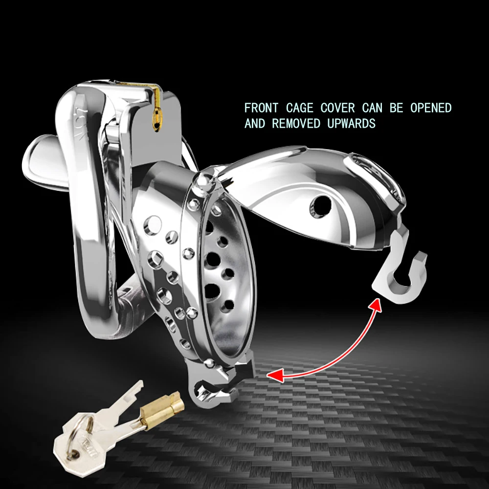 Стальной флип-дизайн мужское устройство верности 2 крышки клетки на член и 1