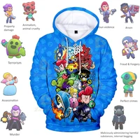 all character boys girls browlingss 3d hoodie sweatshirt stars kids shoot game cute cartoon clothing birthday gift