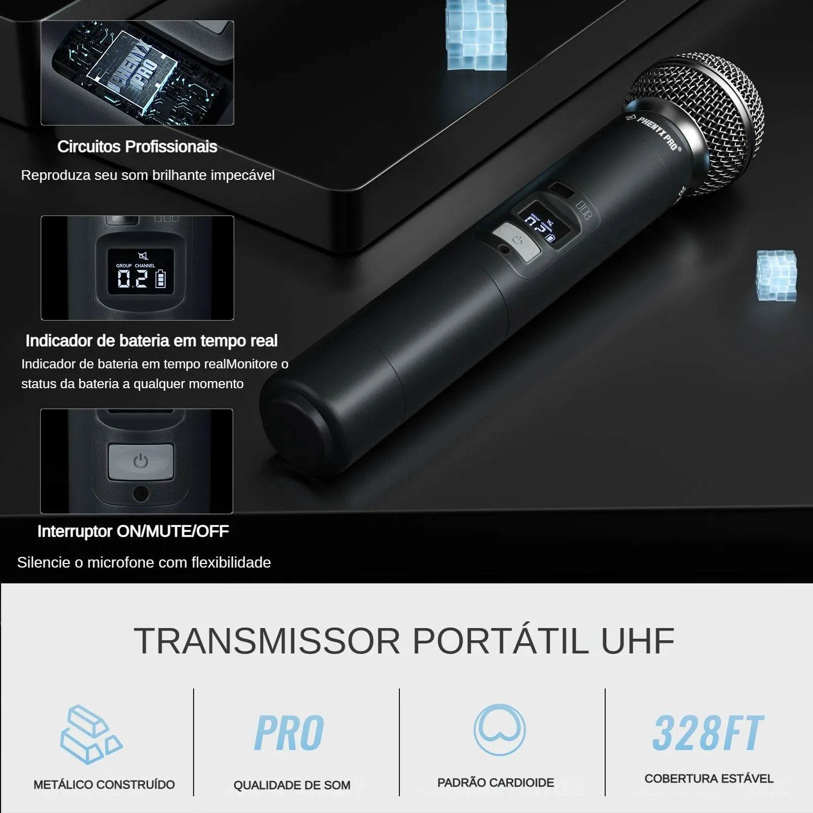 PTU-7000 Phenyx Pro Профессиональная четырехканальная беспроводная микрофонная система