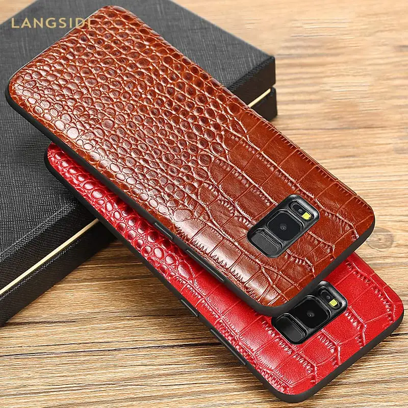 Genuine Leather Anti-fall All inclusive phone case for Samsung Galaxy S8 S8plus S9 S9plus Note 8 luxurious protective case