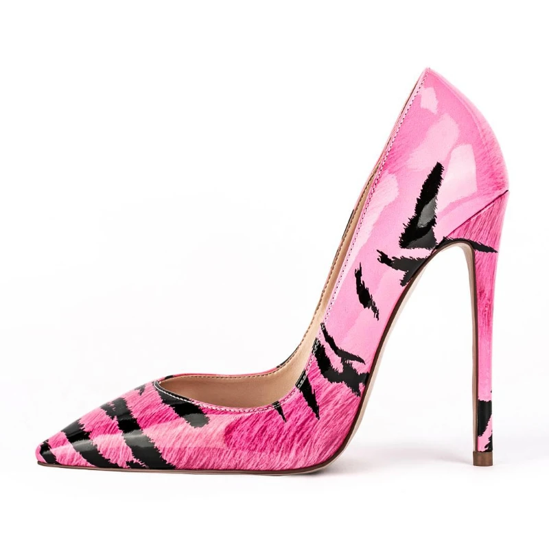 

Туфли-лодочки Lilyptuart женские, весна 2023, модные брендовые новые пикантные туфли с острым носком на шпильке, розовые туфли с принтом на высоком каблуке, вечерние классические туфли, размер 45