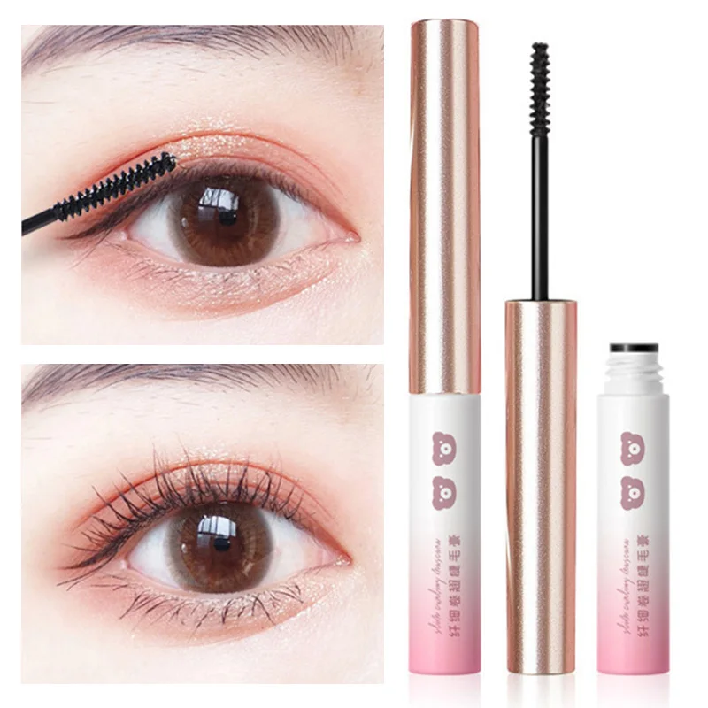 

INS Long Mascara Black Curling Long Lasting Mascara Waterproof Thin End Mascara Eye Lashes Brush Beauty Makeup Cosmetic Tools
