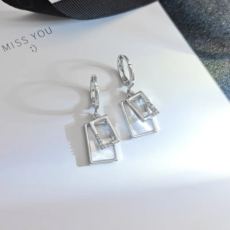 Интернет-модные серьги знаменитостей новые модные квадратные легкие роскошные