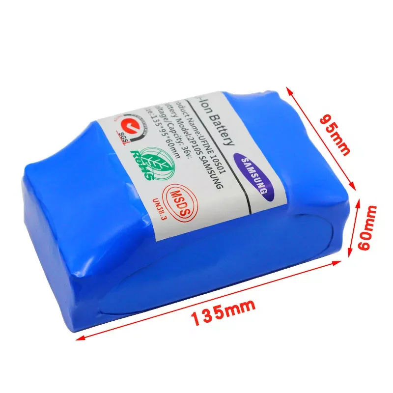 

10S2P 36V Battery pack 6700mAh 6.7Ah Rechargeable Lithium ion battery for Electric self balancing Scooter HoverBoard unicycle