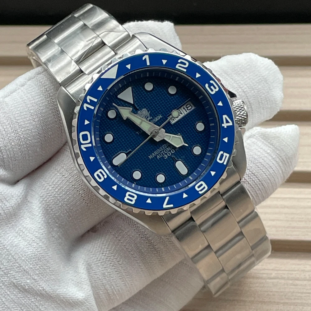 

TUEDIX Lume NH36 Mechanical Automatic Men Watches Weekday Sapphire Glass Male Clock Business Full Steel 30Bar Waterproof Relogio