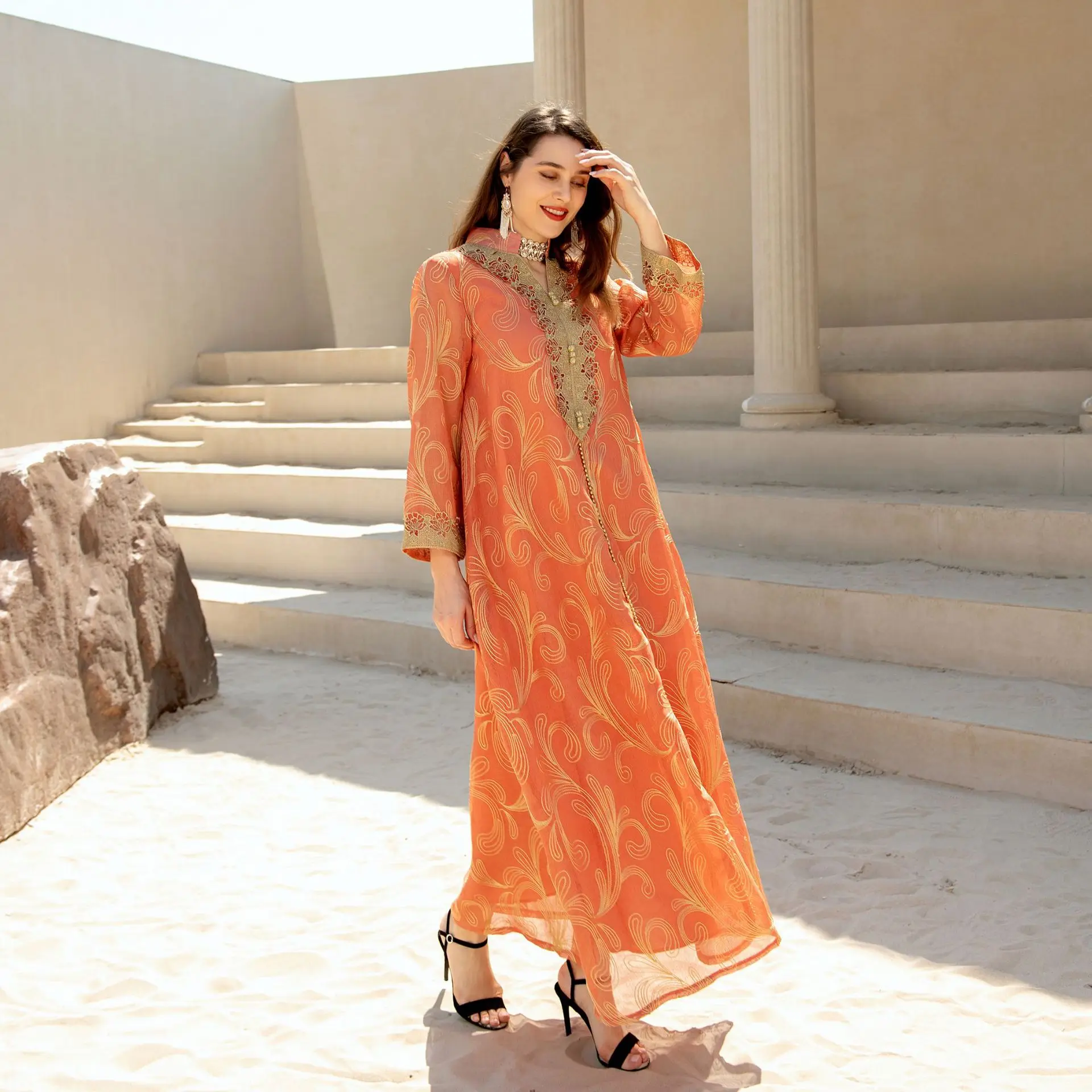 Jalabiya Abayas for Women Muslim Long Arabic Dress Party Evening Dresses Moroccan Kaftan Dubai Abaya Saudi Islam Clothes Ramadan