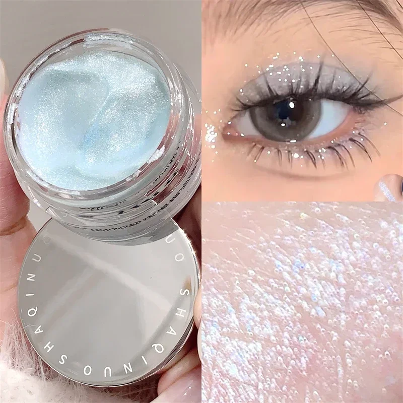 Жидкие желейные тени для век Galaxy жемчужные блестящие стойкие алмазные мерцающие