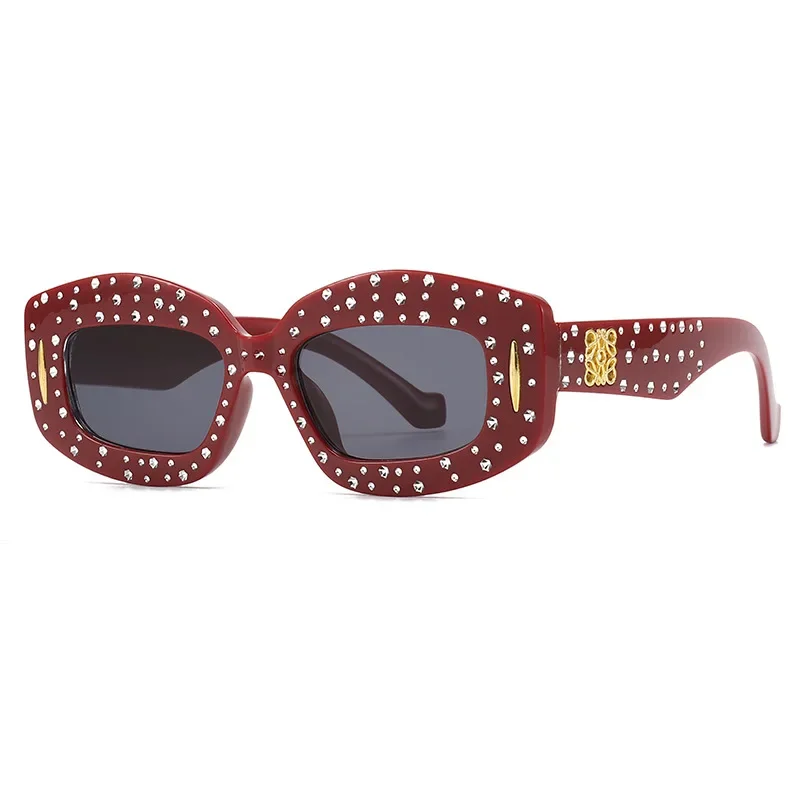 Солнцезащитные очки кошачий глаз для женщин модные блестящие ретро-очки
