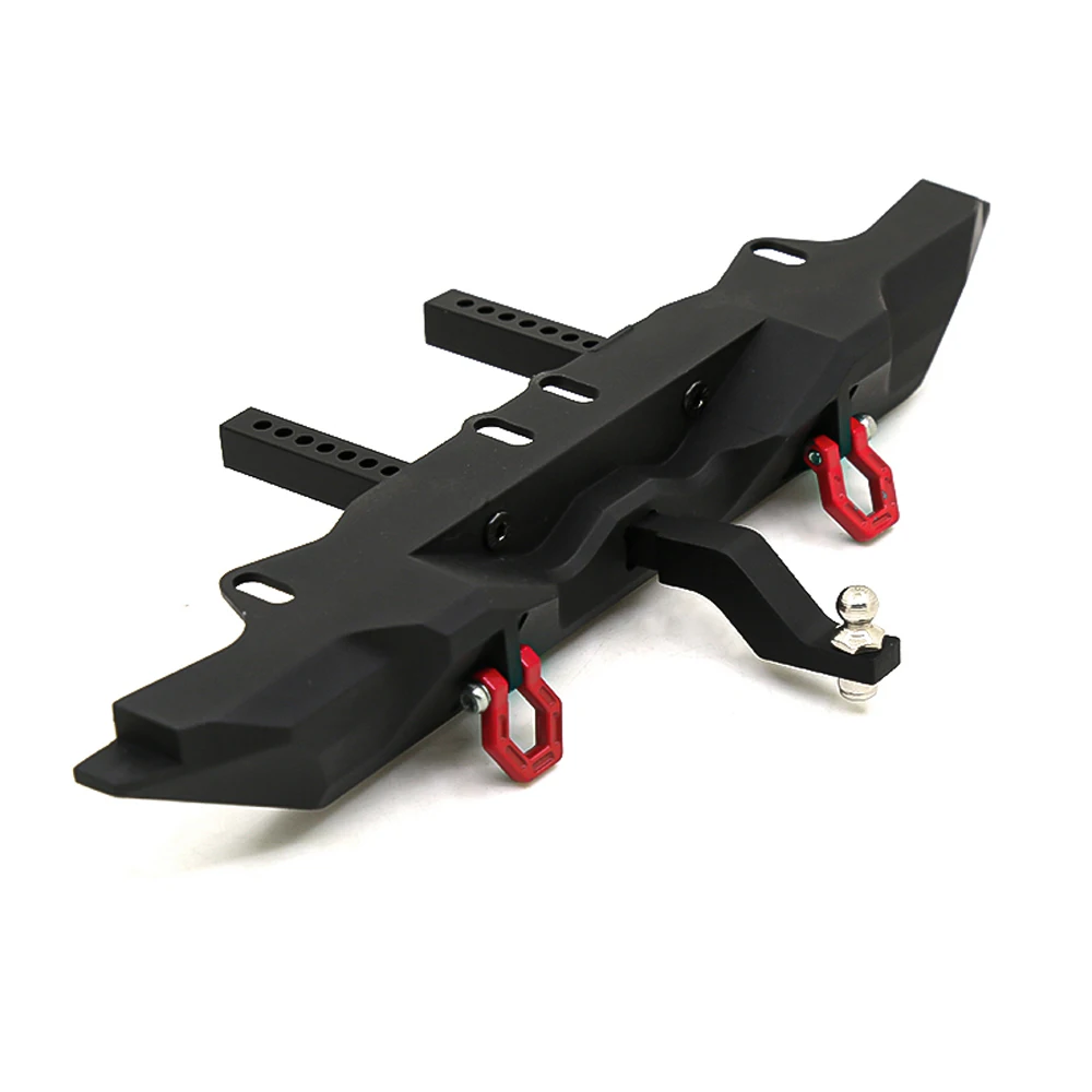 Задний бампер из алюминиевого сплава с прицепом для 1/10 RC Crawler Car Trax Trx4 Trx-4 Defender Bronco SCX10 II 90046