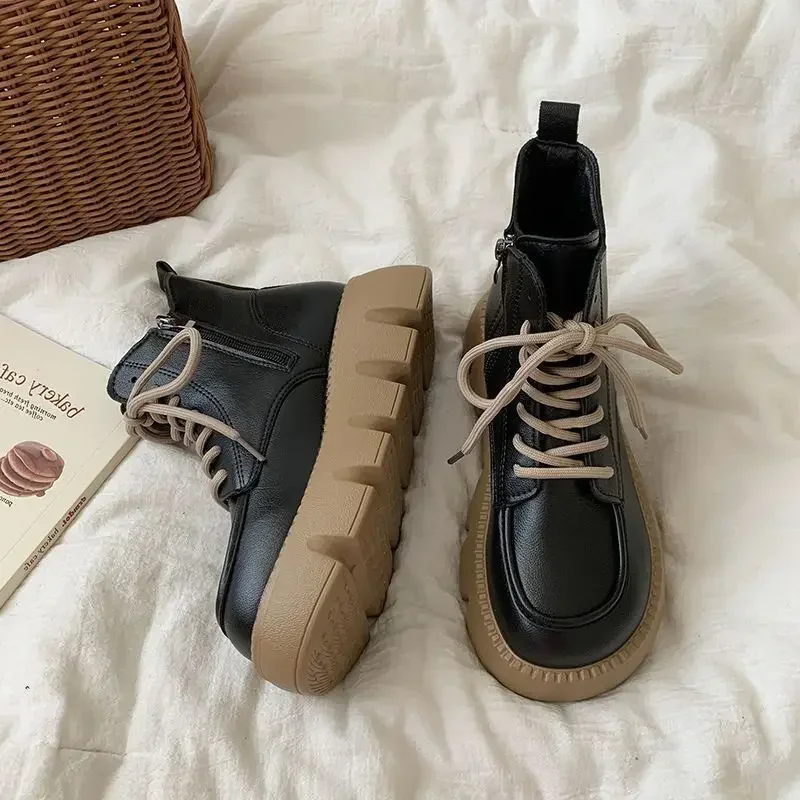 Ботинки женские зимние на толстом каблуке