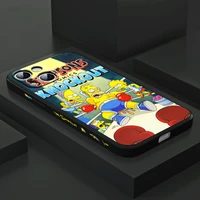 the simpsons happy for apple iphone 13 12 mini 11 pro xs max xr x 8 7 6s se plus left liquid silicone gel phone case