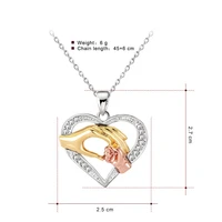 fashion jewellery heart necklace new gifts mother and daughter 2022 mum