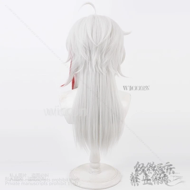 Аниме игра Wuthering Waves Zani костюм серебряный косплей белый блики красные волосы