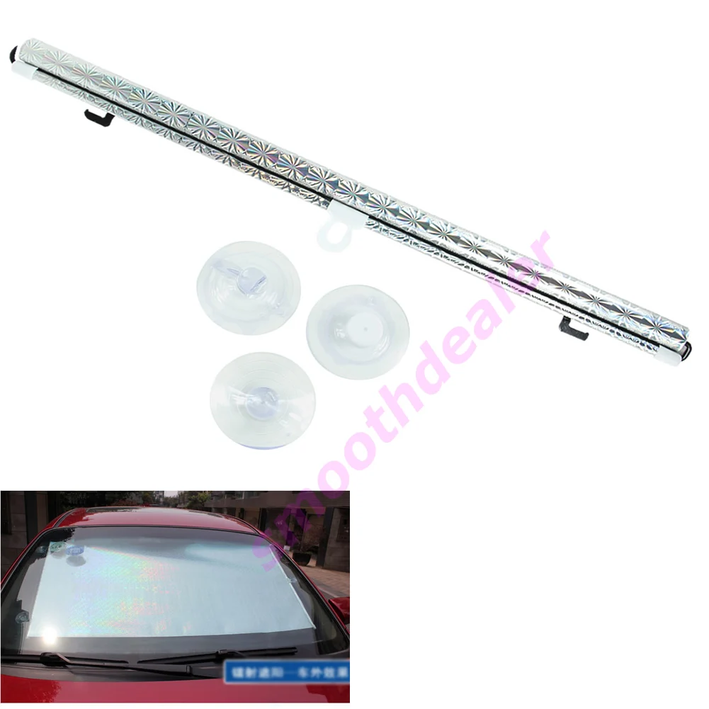 

2023 New Silver 58*125cm Car for Sun Shade Windshield Rear Window Mesh for Sun Visors Ret